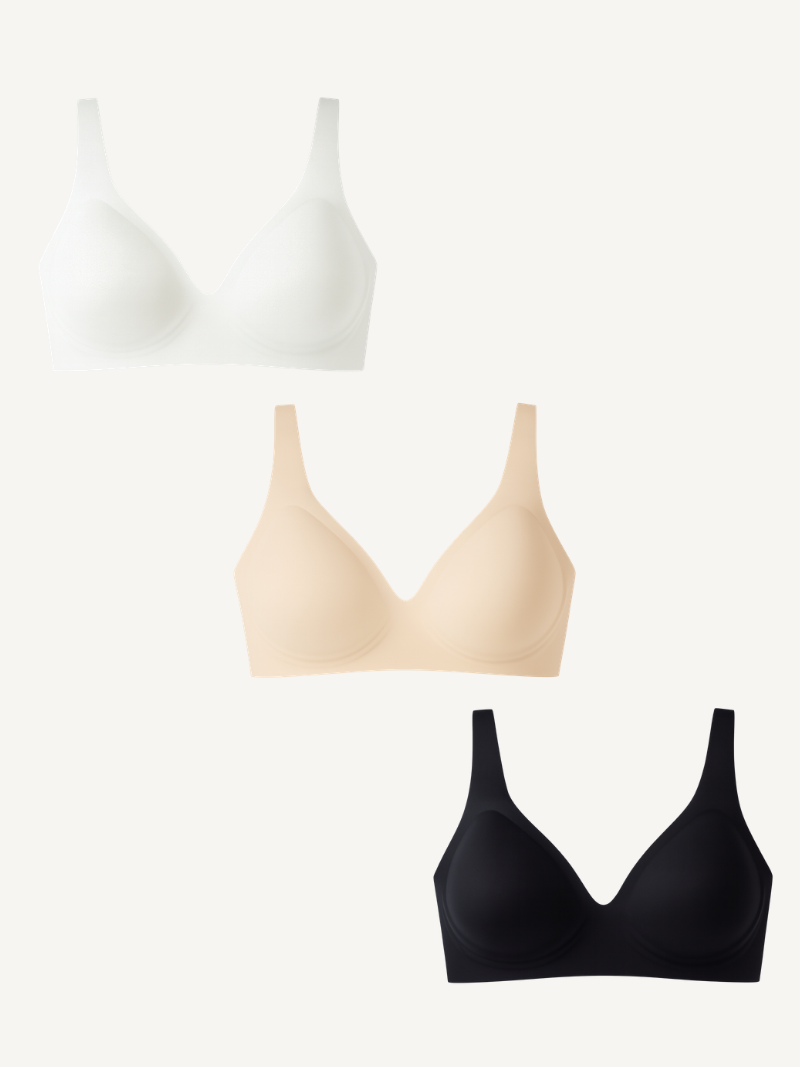 Deep V Push-Up Wireless Jelly Bra (3-Pack)