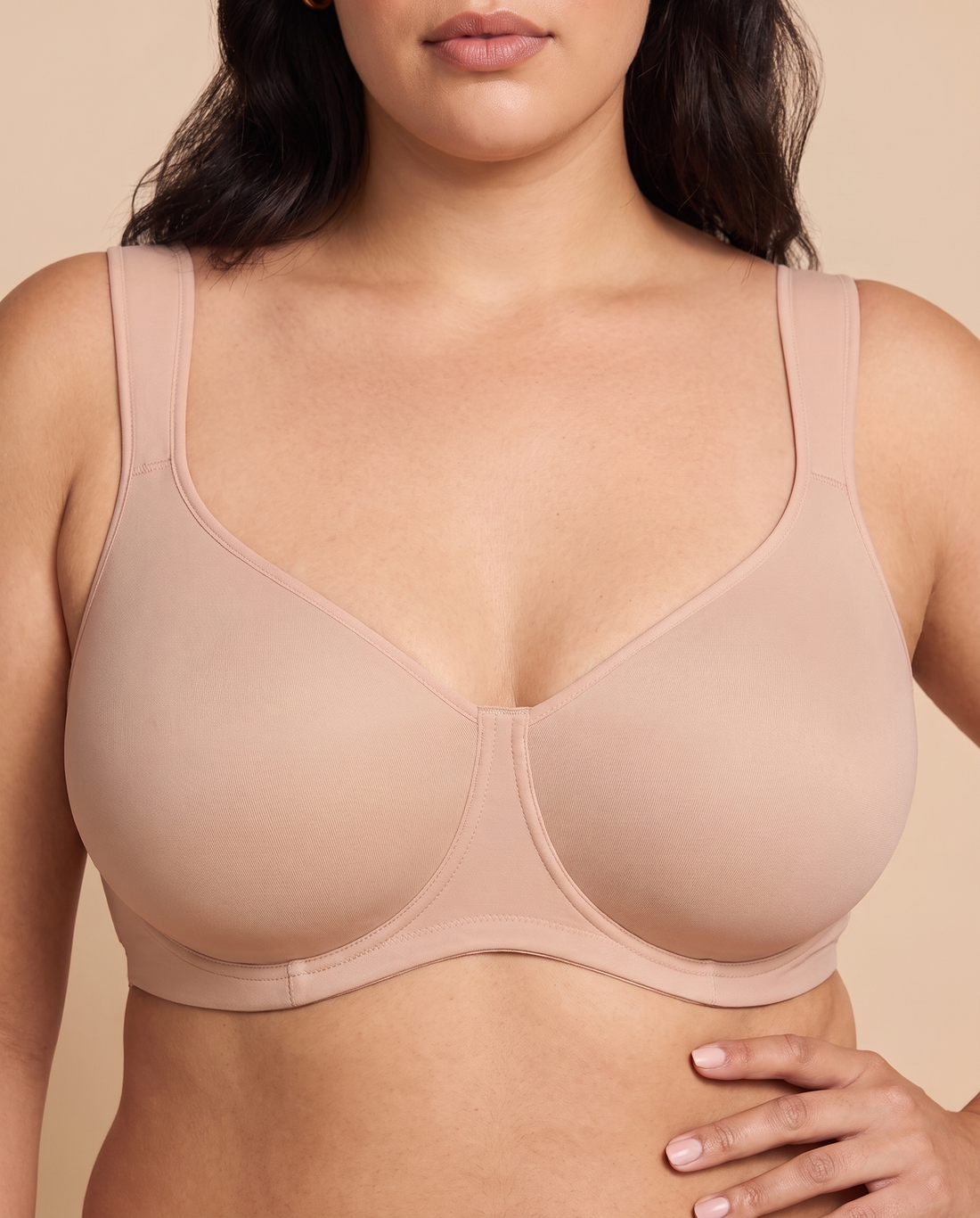 Soft Plus Size Full Coverage Unlined Minimizer Bra