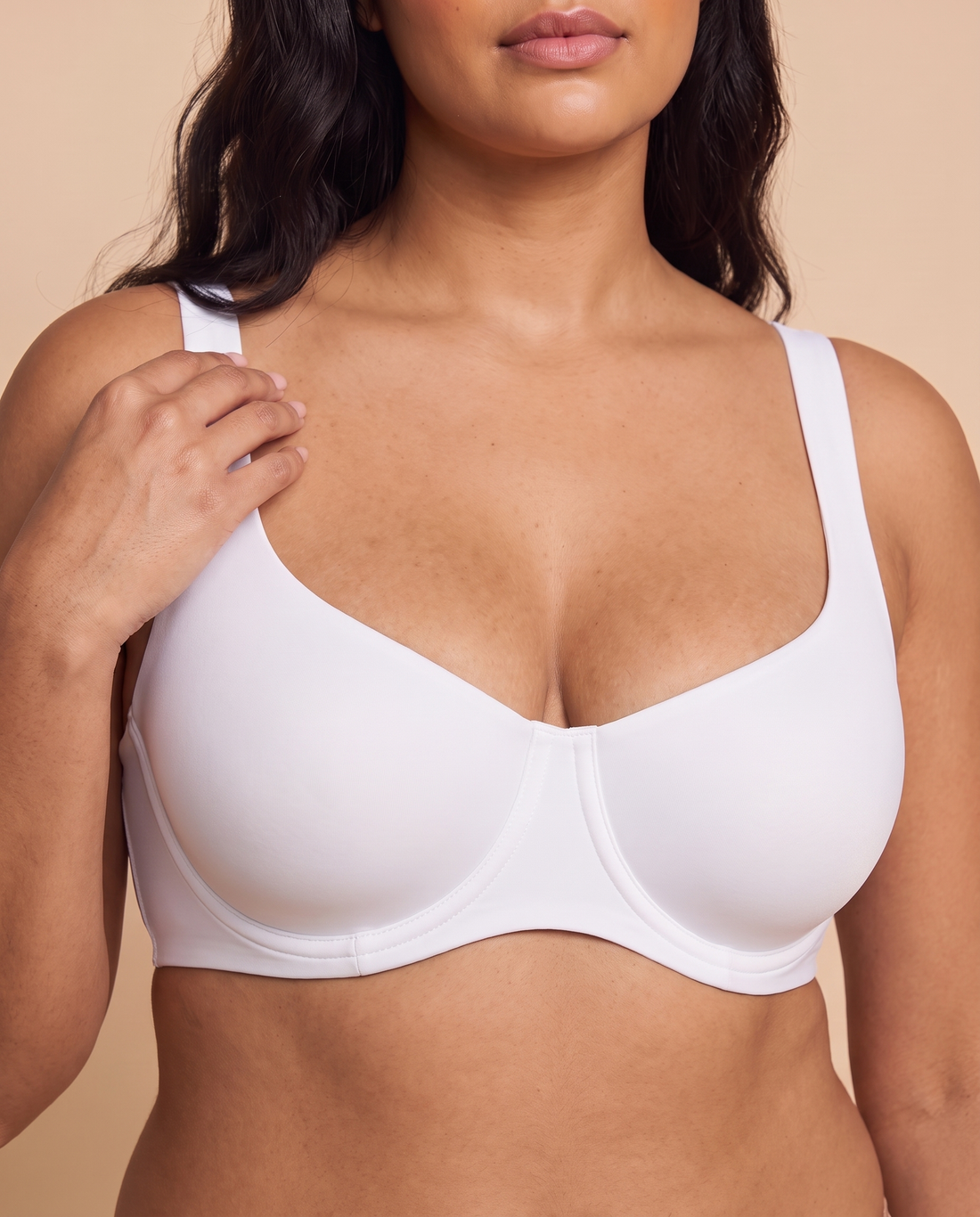 Underwire Support Seamless Unlined Balconette Bra