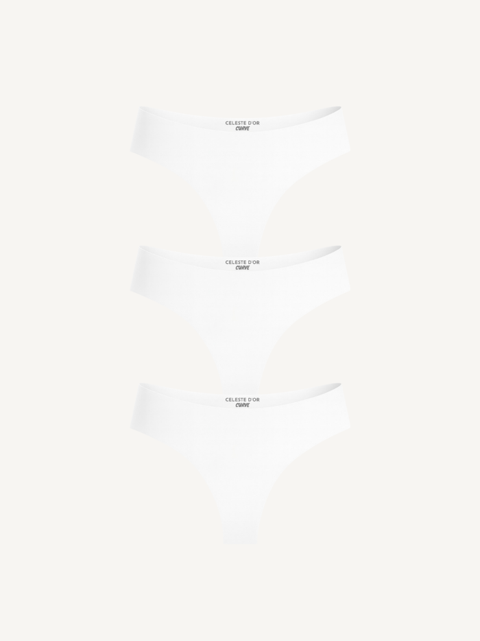 3-Pack Seamless Thong White
