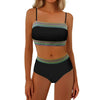 High-Waist Bandeau Bikini Set