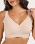 Plus Size Seamless Soft V-Neck Wireless Full Support Jelly Bra