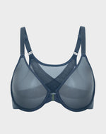 Front Closure Mesh Support Bra