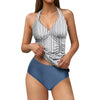 Ruched Halter Tankini Set