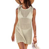 Striped Crochet Sleeveless Cover-Up