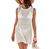 Striped Crochet Sleeveless Cover-Up