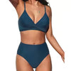 Supportive Ruched High-Waist Bikini Set