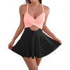 V-Neck Tummy-Control Swim Dress