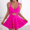 V-Neck Tummy-Control Swim Dress