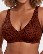 Seamless Deep V Push-Up Wireless Bra