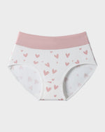 Soft Cotton Heart Print High-Waist Panties (6 Pack)