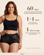 60-day guarantee, buy 1 get 1 free, sizes XS to 5XL