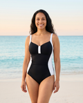 Sculpting Colorblock One-Piece