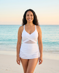 Ruched Tummy-Control Swim Dress