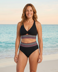 Textured Supportive High-Waist Bikini Set