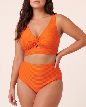 Twist Front High-Waist Bikini Set