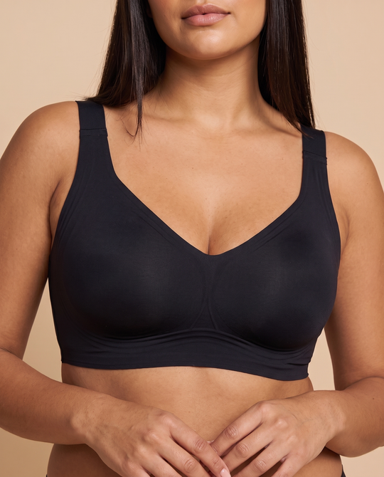 IsoLift Deep V Push-Up Jelly Bra in Black