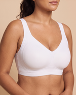 IsoLift Soft V-Neck Full Support Jelly Bra in White