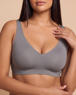 IsoLift Deep V Push-Up Jelly Bra in Grey