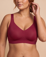 IsoLift Full Coverage Comfort Jelly Bra in Wine Red