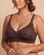 IsoLift Full Coverage Comfort Jelly Bra in Dark Brown Leopard