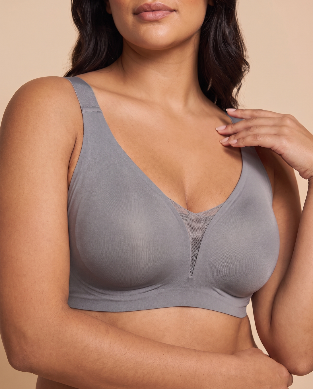 IsoLift Criss-Cross Mesh V-Neck Bra