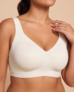 IsoLift Plus Size Soft V-Neck Jelly Bra in Ivory