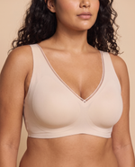 IsoLift Deep V Mesh Push-Up Jelly Bra in Skin