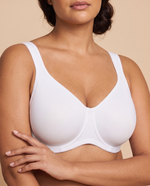 Soft Plus Size Full Coverage Unlined Minimizer Bra in White