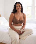Underwire Support Seamless Unlined Balconette Bra lifestyle