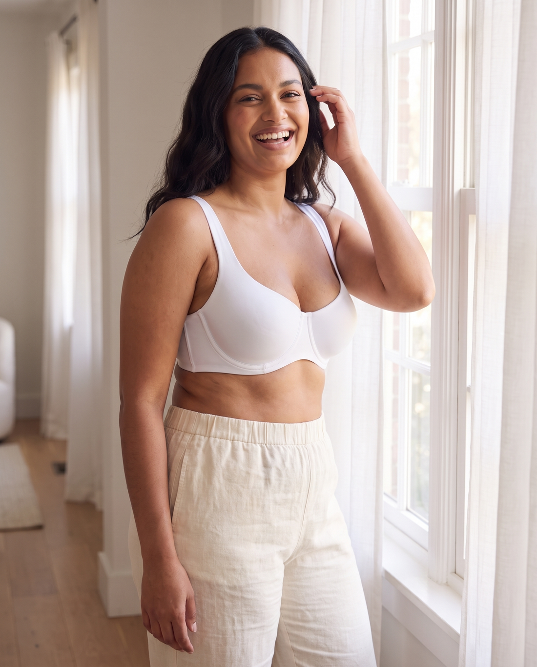 Underwire Support Seamless Unlined Balconette Bra