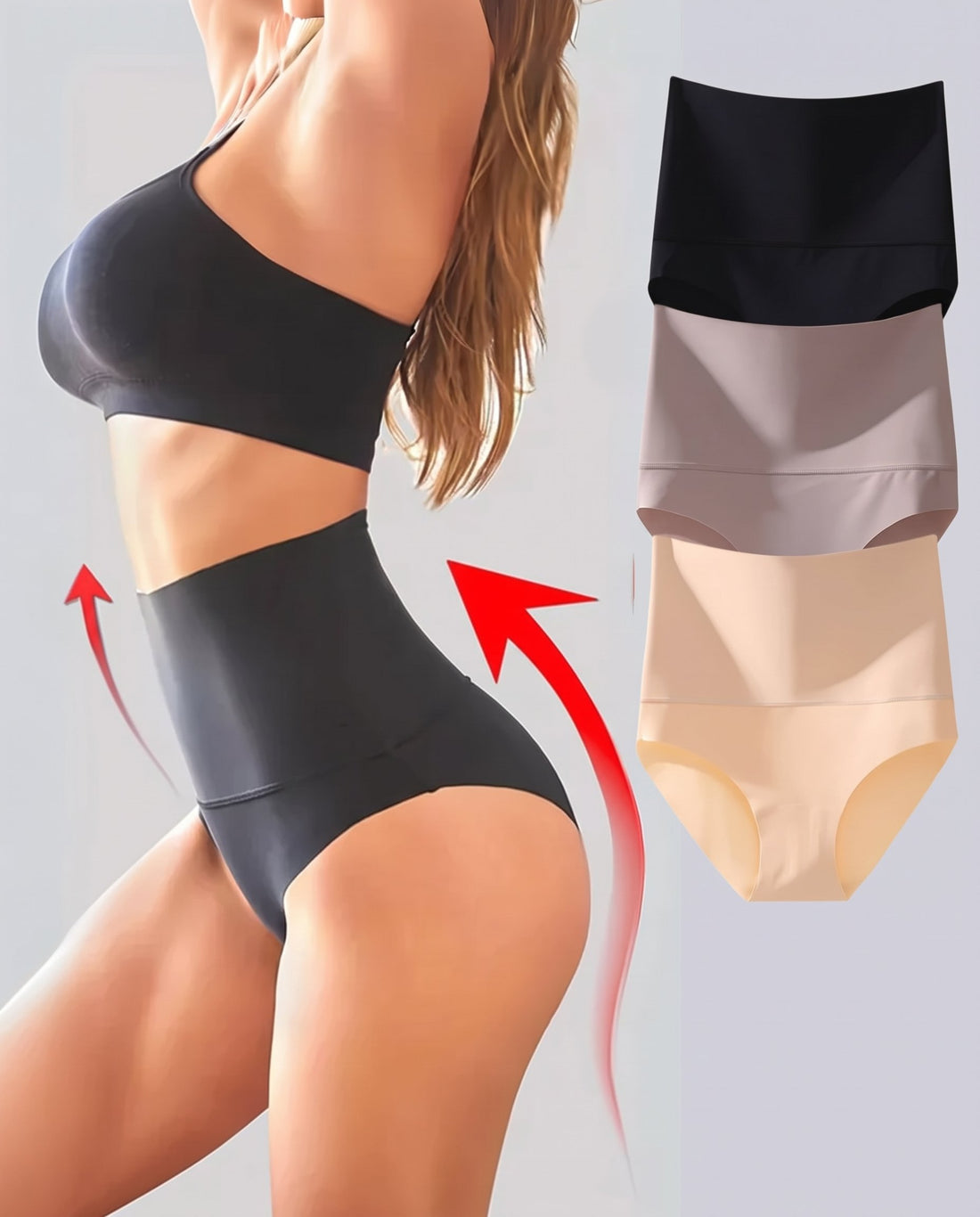 3-Pack High Waisted Tummy Control Briefs
