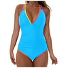 Color-Block V-Neck One-Piece