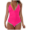 Color-Block V-Neck One-Piece