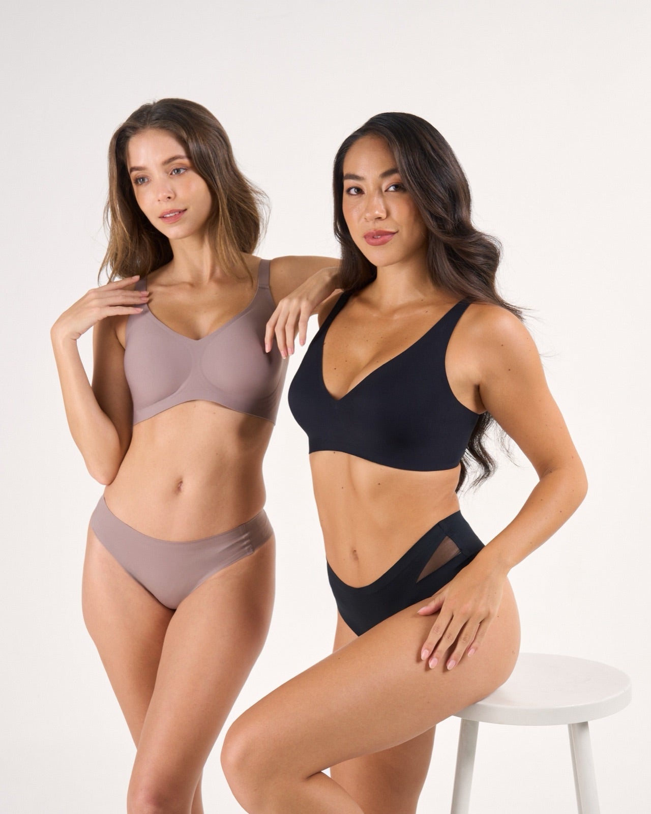 Models wearing product